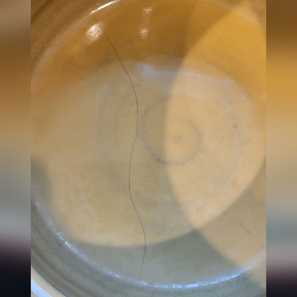 Vintage Seagrove North Carolina Yellow with Brown Pottery Casserole Dish w/ Lid - Picture 15 of 16